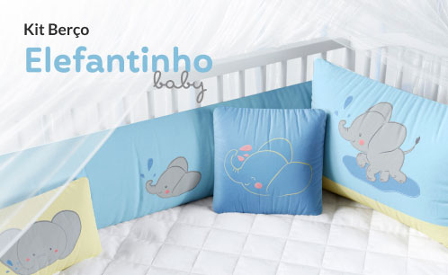 Kit Berço Elefantinho Baby - Lançamento